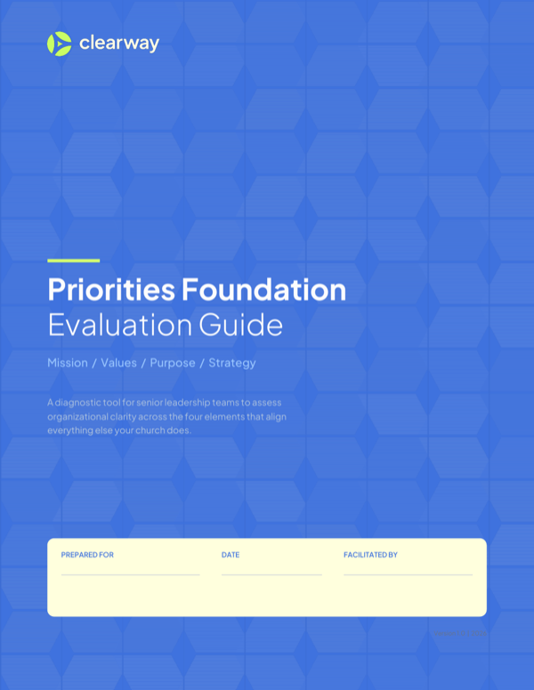 Ministry Priorities Evaluation Guide cover